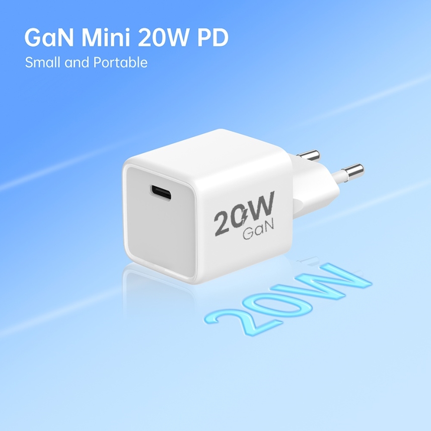Winner Group- Rychlonabíjecí adaptér 1xUSB-C PD 20W + USB kabel USB-C / USB-C 1m