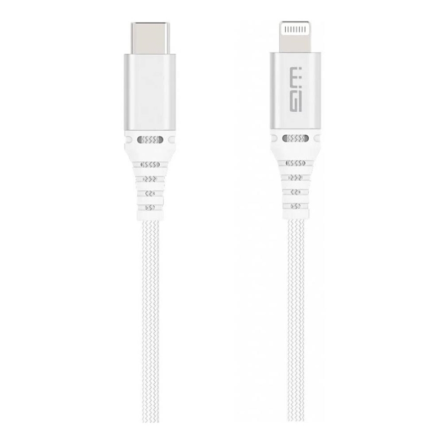 Winner Group - USB kabel MFI Lightning / USB-C 1m bílá