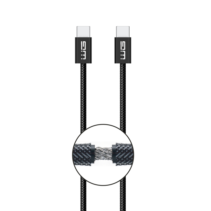 Winner Group - USB kabel USB-C / USB-C 60W 3m černá