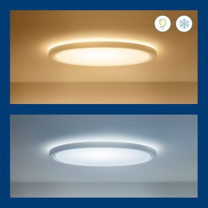 WiZ - LED RGB Stmívatelné stropní svítidlo SUPERSLIM LED/22W/230V 2700-6500K Wi-Fi bílá