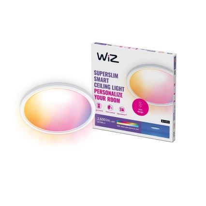 WiZ - LED RGB Stmívatelné stropní svítidlo SUPERSLIM LED/22W/230V 2700-6500K Wi-Fi bílá