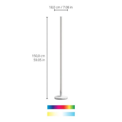 WiZ - LED RGBW Stmívatelná stojací lampa POLE LED/13W/230V 2200-6500K Wi-Fi