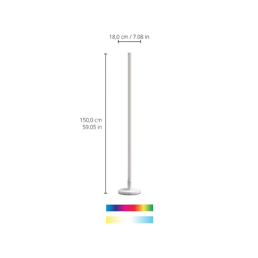 WiZ - LED RGBW Stmívatelná stojací lampa POLE LED/13W/230V 2200-6500K Wi-Fi