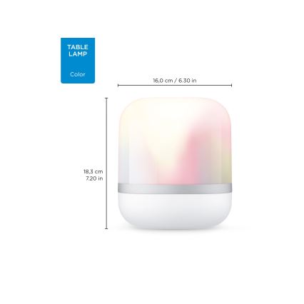 WiZ - LED RGBW Stmívatelná stolní lampa HERO LED/13W/230V 2200-6500K Wi-Fi