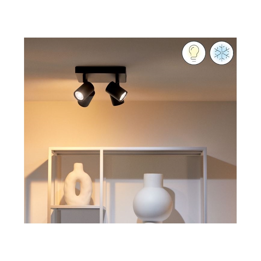 WiZ - LED RGBW Stmívatelné bodové svítidlo IMAGEO 4xGU10/4,9W/230V 2200-6500K Wi-Fi CRI 90 černá