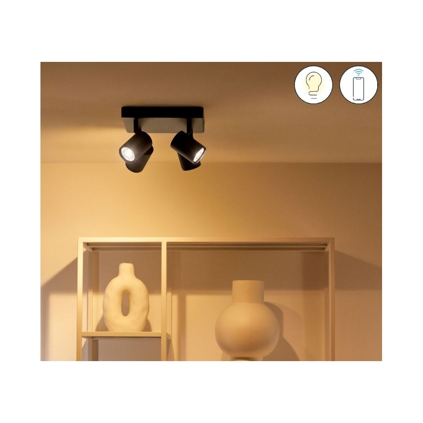 WiZ - LED RGBW Stmívatelné bodové svítidlo IMAGEO 4xGU10/4,9W/230V 2200-6500K Wi-Fi CRI 90 černá