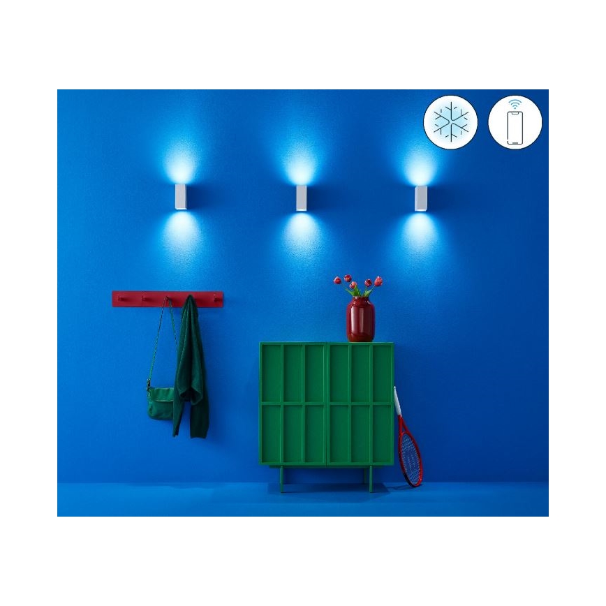 WiZ - LED RGBW Stmívatelné nástěnné svítidlo UP&DOWN 2xGU10/4,7W/230V 2200-6500K Wi-Fi CRI 90 bílá