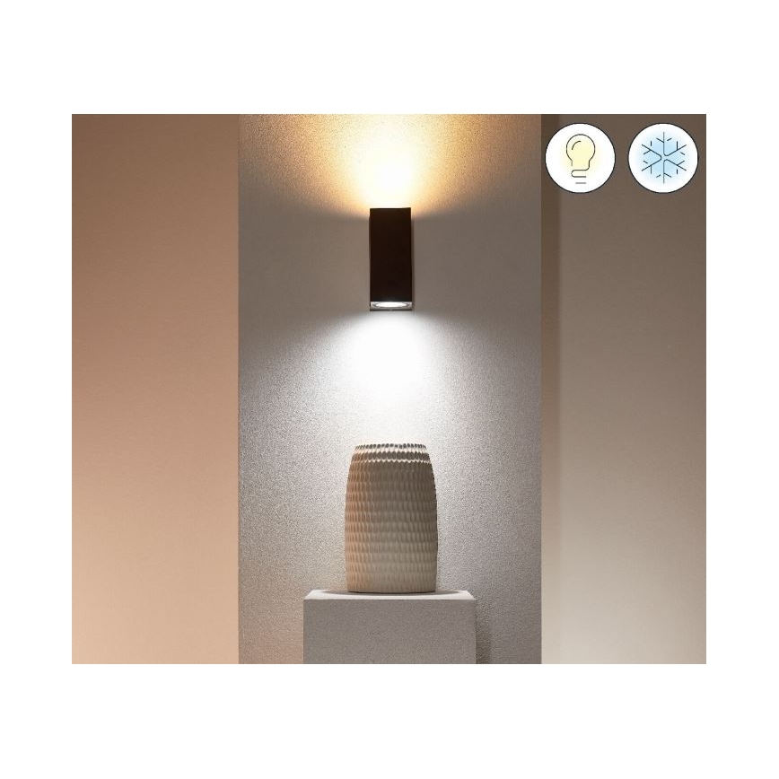 WiZ -LED RGBW Stmívatelné nástěnné svítidlo UP&DOWN 2xGU10/4,7W/230V 2200-6500K Wi-Fi CRI 90 černá