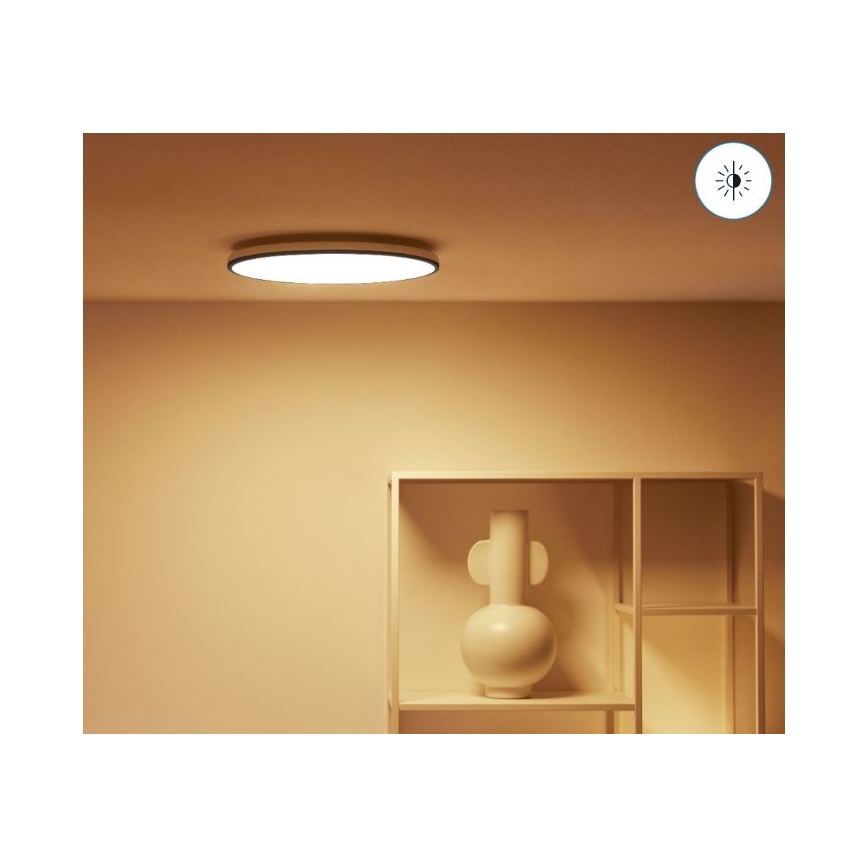WiZ - LED RGBW Stmívatelné stropní svítidlo RUNE LED/21W/230V 2700-6500K Wi-Fi černá