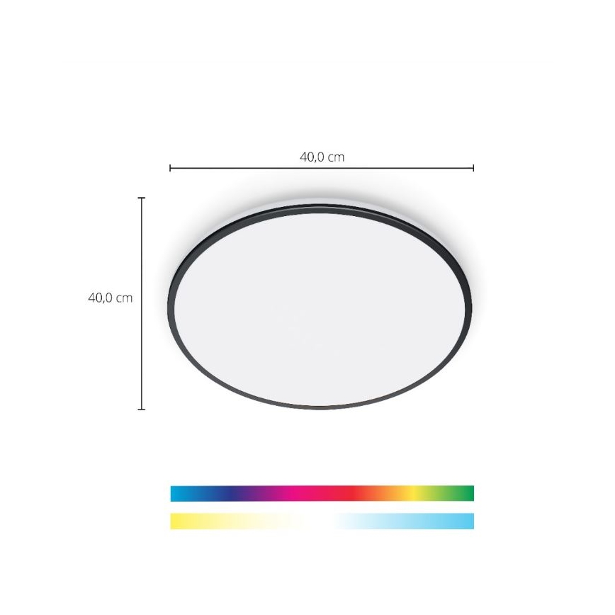 WiZ - LED RGBW Stmívatelné stropní svítidlo RUNE LED/21W/230V 2700-6500K Wi-Fi černá