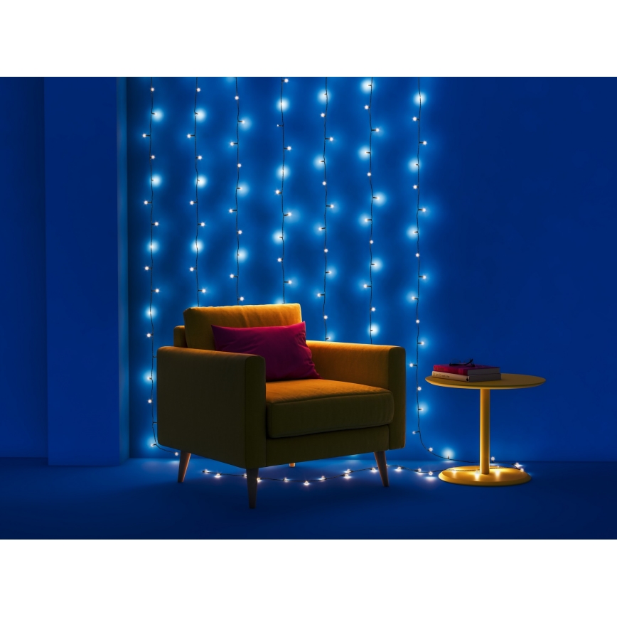 WiZ - LED RGBW Stmívatelný venkovní řetěz 160xLED 20m IP44 2700-5000K Wi-Fi