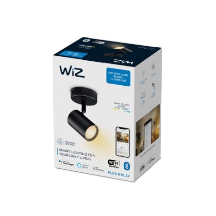 WiZ - LED Stmívatelné bodové svítidlo IMAGEO 1xGU10/4,9W/230V 2700-6500K CRI 90 Wi-Fi černá