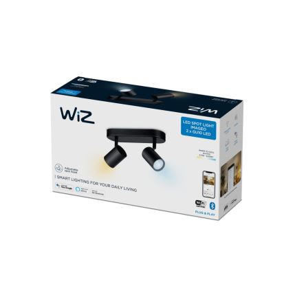 WiZ - LED Stmívatelné bodové svítidlo IMAGEO 2xGU10/4,9W/230V 2700-6500K Wi-Fi CRI 90 černá