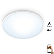 WiZ - LED Stmívatelné stropní svítidlo SUPERSLIM LED/16W/230V 2700-6500K Wi-Fi bílá