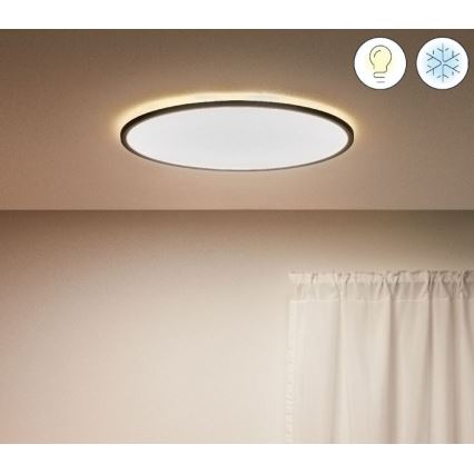 WiZ - LED Stmívatelné stropní svítidlo SUPERSLIM LED/32W/230V 2700-6500K Wi-Fi černá