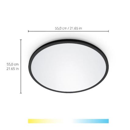 WiZ - LED Stmívatelné stropní svítidlo SUPERSLIM LED/32W/230V 2700-6500K Wi-Fi černá