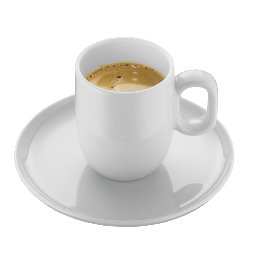 WMF - SADA 2x Šálek na espresso s podšálkem BARISTA bílá