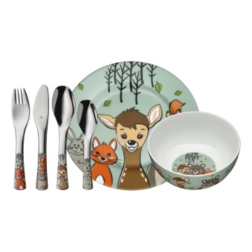 WMF - Sada dětského nádobí a příborů FOREST FRIENDS 6ks
