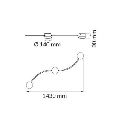 Wofi 10181 - LED Stmívatelné bodové svítidlo LIMA 3xLED/7W/230V 3000K