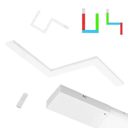 Wofi 11277 - SADA 3x LED RGBW Stmívatelné stropní svítidlo FOURLIGHTS LED/30W/230V + dálkové ovládání