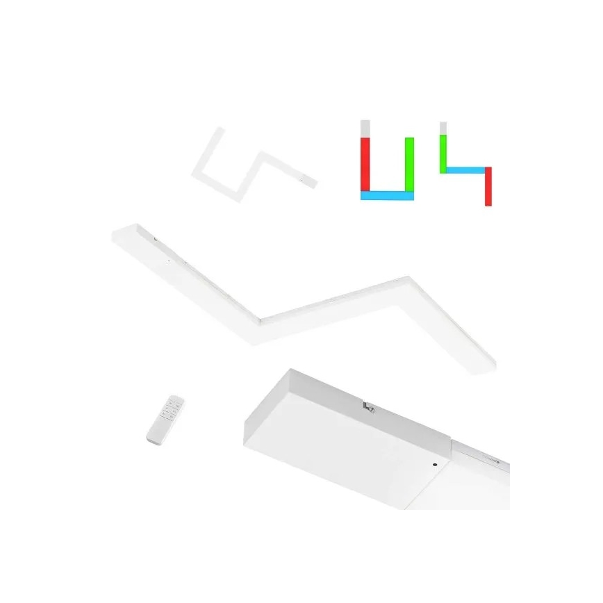 Wofi 11277 - SADA 3x LED RGBW Stmívatelné stropní svítidlo FOURLIGHTS LED/30W/230V + dálkové ovládání