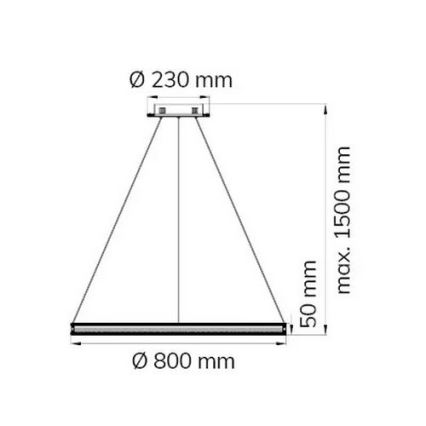 Wofi 11313 - LED Stmívatelný lustr na lanku LENA LED/44W/230V 3000K
