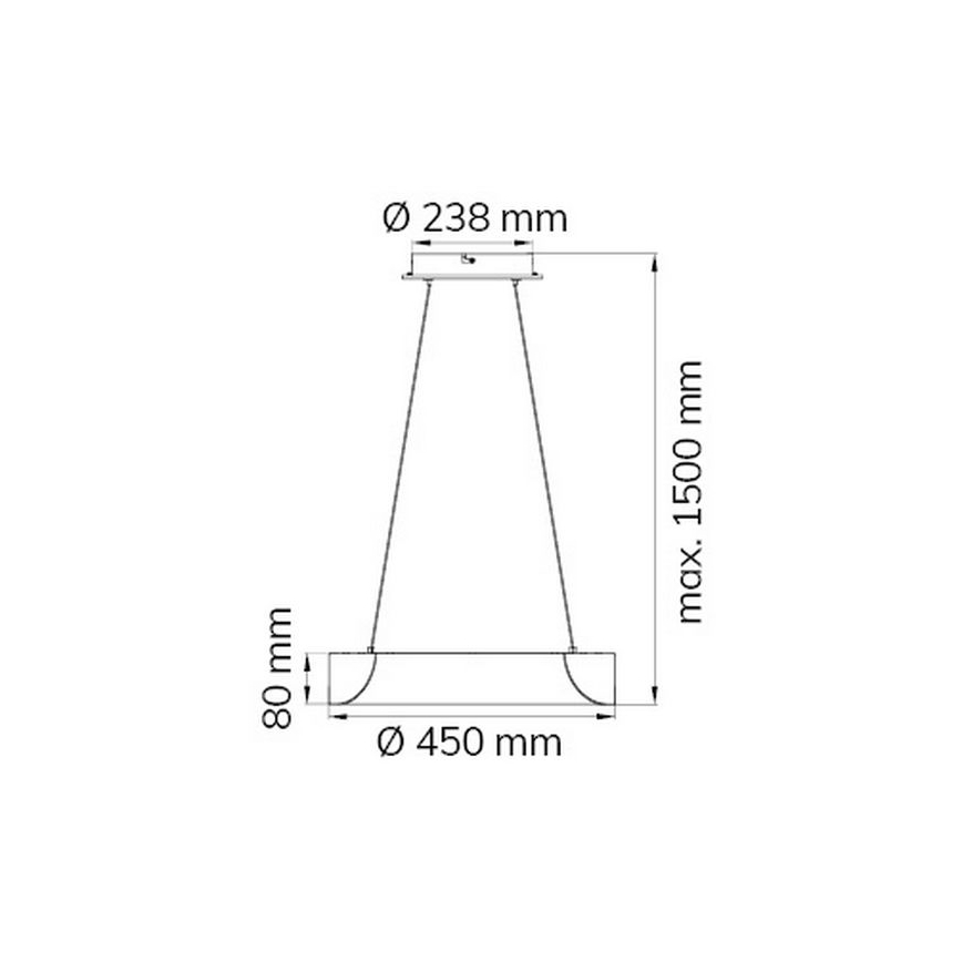 Wofi 11487FW - LED Stmívatelný lustr na lanku SHAY LED/31,5W/230V 3000K černá