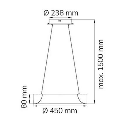 Wofi 11489FW - LED Stmívatelný lustr na lanku SHAY LED/31,5W/230V 3000K bílá