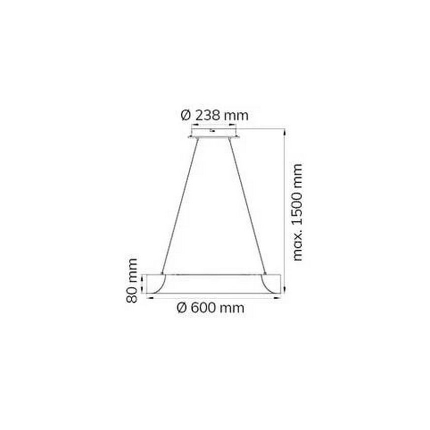 Wofi 11501FW - LED Stmívatelný lustr na lanku SHAY LED/39W/230V 3000K bílá