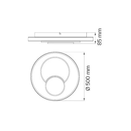 Wofi 11609 - LED Stmívatelné stropní svítidlo FELA LED/34W/230V 3000K