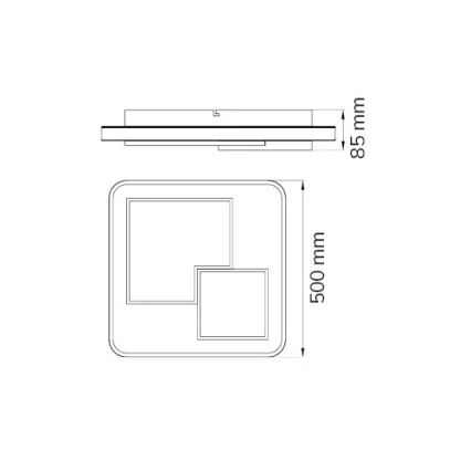 Wofi 11610 - LED Stmívatelné stropní svítidlo FELA LED/40,5W/230V 3000K