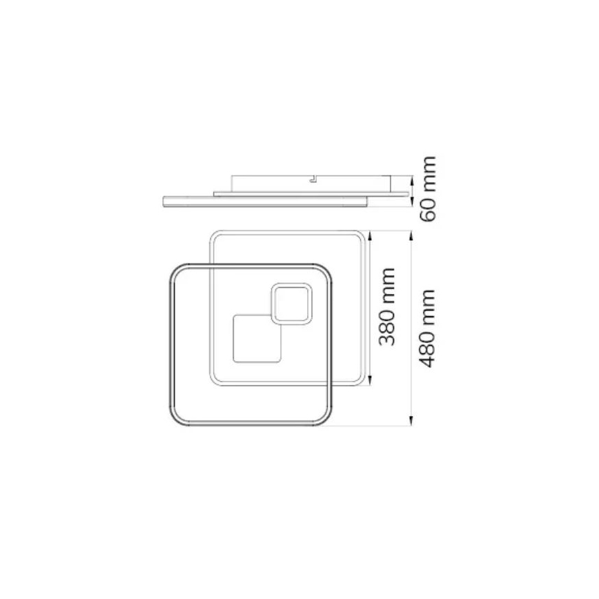 Wofi 11620 - LED Stmívatelné stropní svítidlo AKON LED/43,5W/230V 2700-5500K + dálkové ovládání