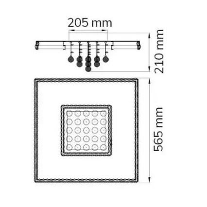 Wofi 11638 - LED Stmívatelné stropní svítidlo MEDLEY LED/51,5W/230V 2800-5500K + dálkové ovládání