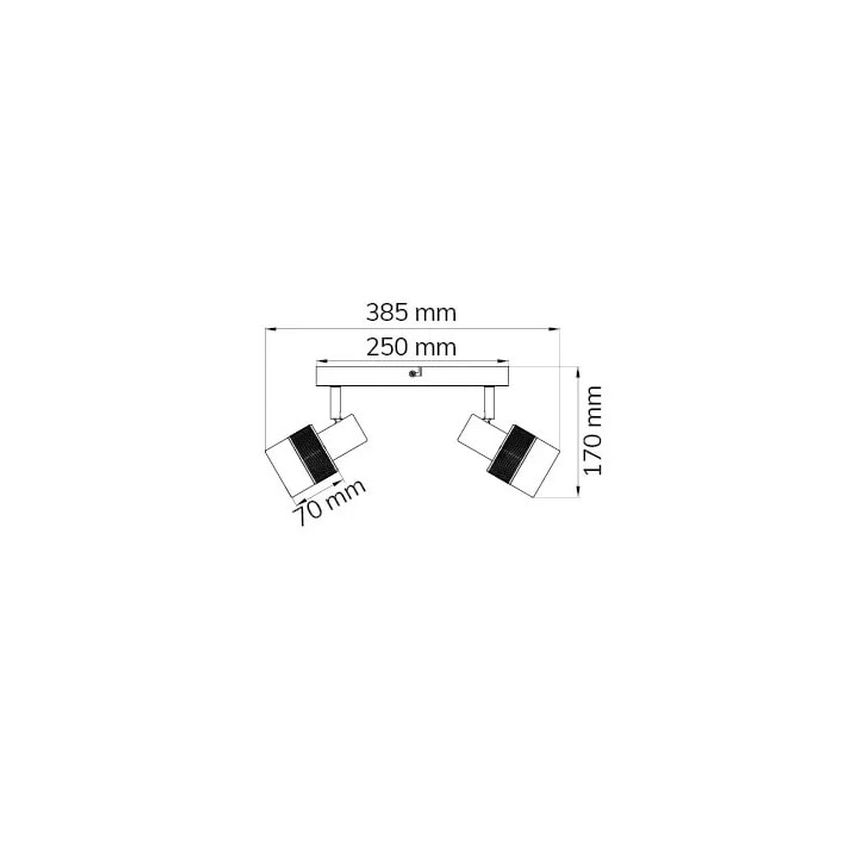 Wofi 11650 - Bodové svítidlo DORAL 2xE14/28W/230V