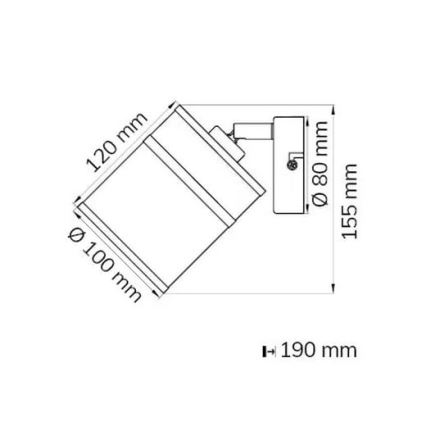 Wofi 11771 - Nástěnné bodové svítidlo DAVIE 1xE14/28W/230V