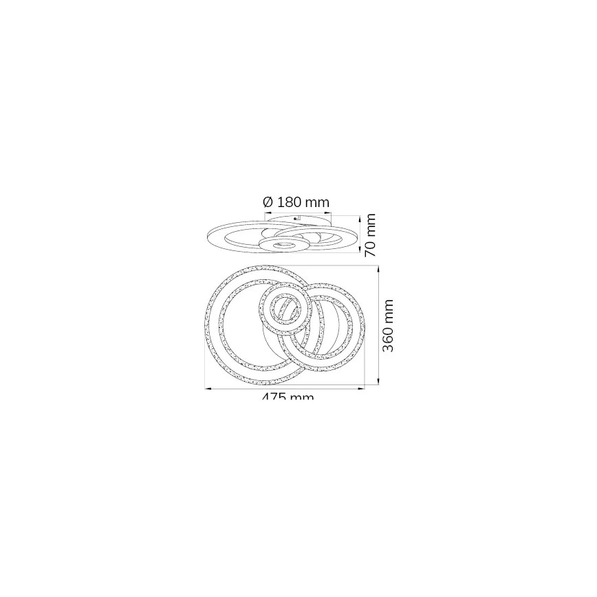 Wofi 11791 - LED Stmívatelné stropní svítidlo RIO LED/24,5W/230V 3000K