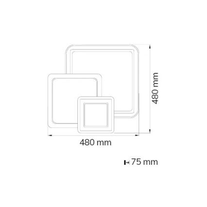 Wofi 11860 - LED Stmívatelné stropní svítidlo MOLA LED/36W/230V 3000-5500K + dálkové ovládání