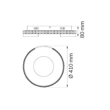 Wofi 12125 - LED Stmívatelné stropní svítidlo MARY LED/32,5W/230V 3000K