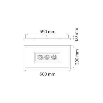 Wofi 12133FW - LED Stmívatelné stropní svítidlo FARIDA LED/36,5W/230V 3000K