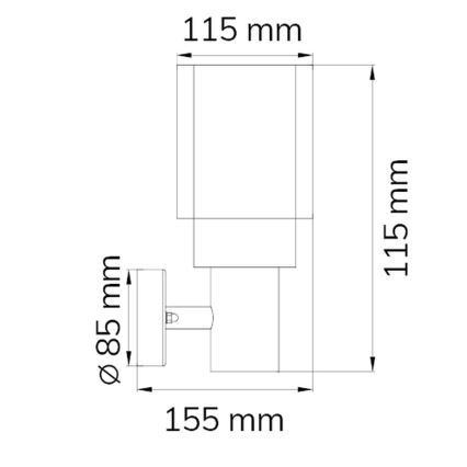 Wofi 12230 - Venkovní nástěnná lampa PITA 1xE27/10W/230V IP54