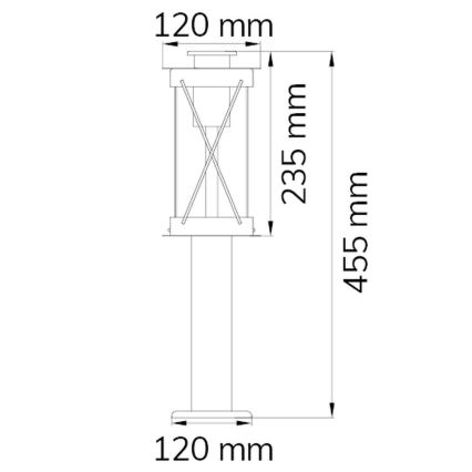 Wofi 12237 - Venkovní lampa DELIAN 1xE27/10W/230V IP54 45,5 cm