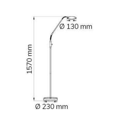 Wofi 3006.01.32.9000 - LED Stmívatelná stojací lampa TWIN LED/4,6W/230V