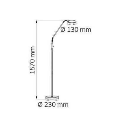 Wofi 3006.01.64.9000 - LED Stmívatelná stojací lampa TWIN LED/4,6W/230V