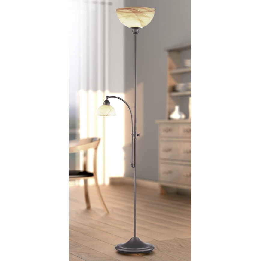 Wofi 3128.02.09.0000 - Stojací lampa LACCHINO 1xE27/120W/230V + 1xE14/40W