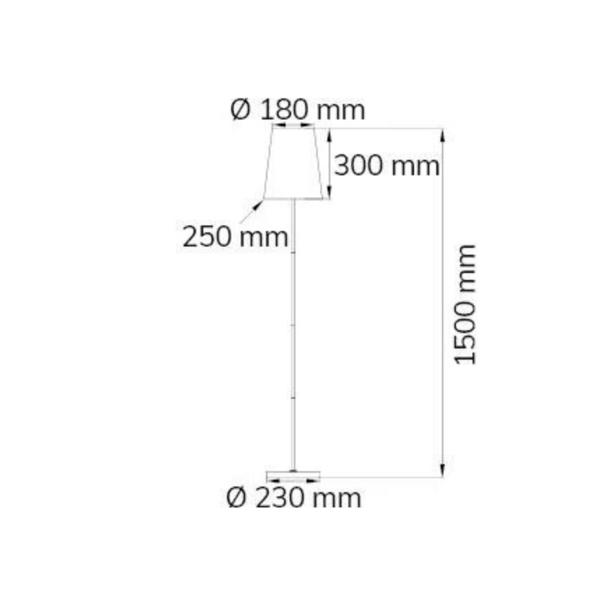 Wofi 3329.01.10.6000 - Stojací lampa FYNN 1xE27/60W/230V černá