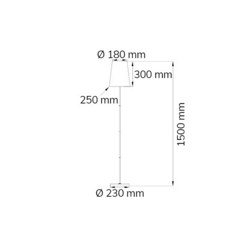 Wofi 3329.01.50.6000 - Stojací lampa FYNN 1xE27/60W/230V šedá