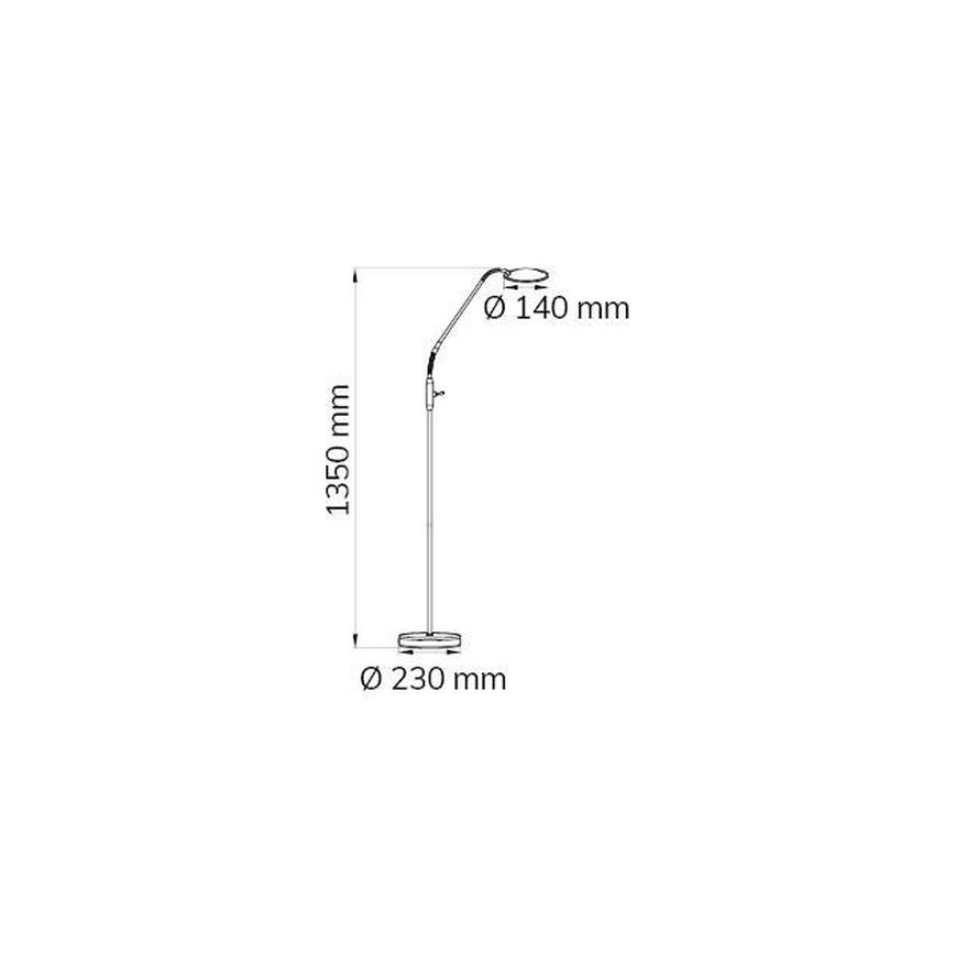 Wofi 3446.01.06.7000 - LED Stmívatelná stojací lampa ORTA LED/12W/230V