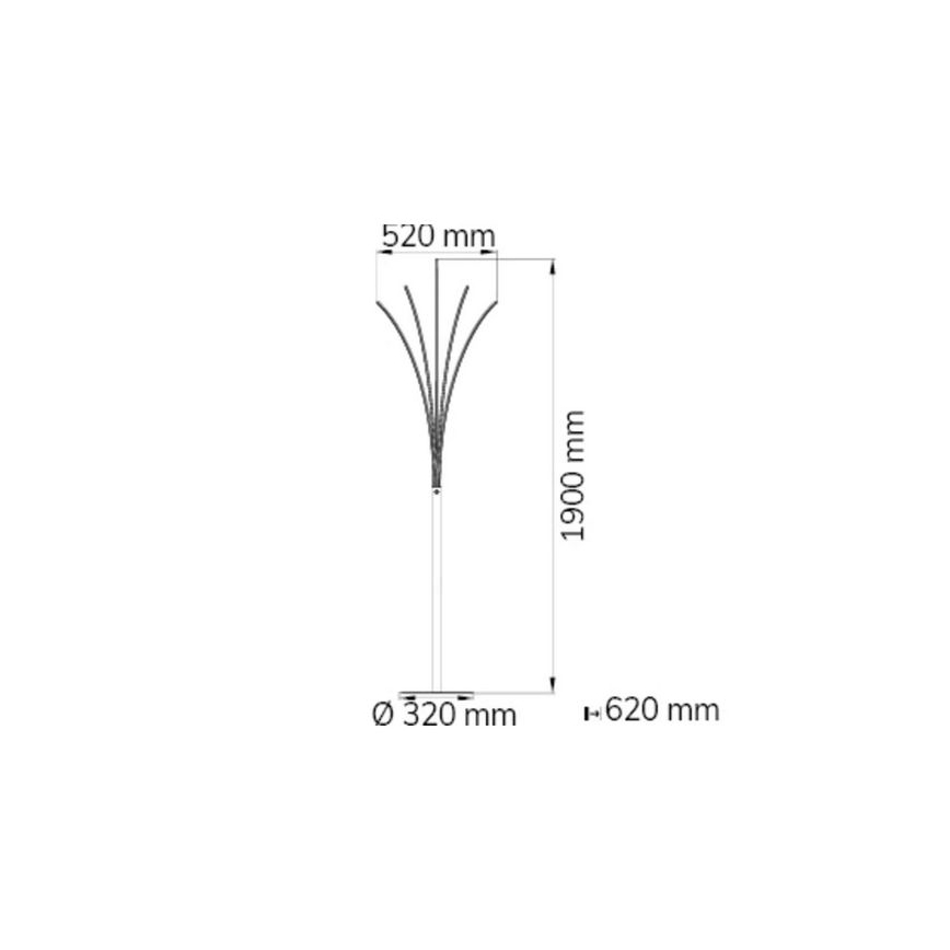 Wofi 3557.05.01.0000 - LED Stmívatelná stojací lampa BENETT LED/24W/230V