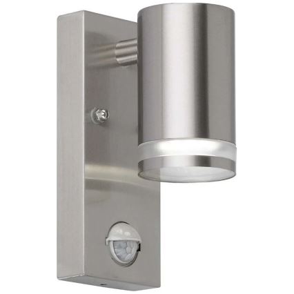 Wofi 4011.01.97.7000 - Venkovní nástěnné svítidlo se senzorem GENTARA 1xGU10/11W/230V IP44