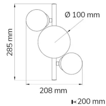 Wofi 4014.03.24.9000 - LED Nástěnné svítidlo VILLA 3xG9/3W/230V černá/lesklý chrom